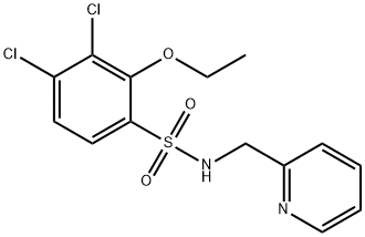 3,4-dichloro-2-ethoxy-N-(2-pyridinylmethyl)benzenesulfonamide Struktur