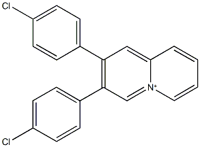 2,3-bis(4-chlorophenyl)quinolizinium Struktur