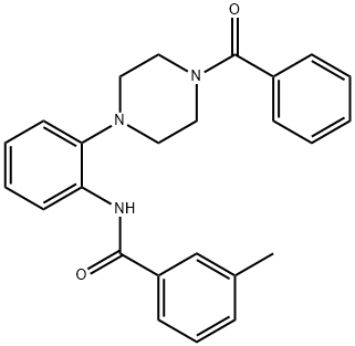 N-[2-(4-benzoyl-1-piperazinyl)phenyl]-3-methylbenzamide Struktur