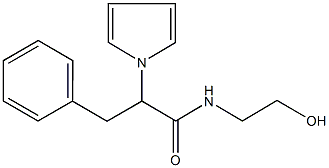 N-(2-hydroxyethyl)-3-phenyl-2-(1H-pyrrol-1-yl)propanamide Struktur