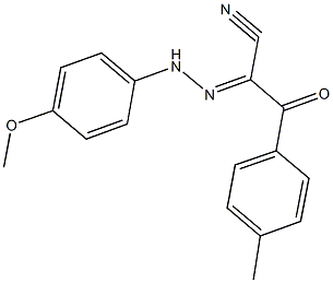 2-[(4-methoxyphenyl)hydrazono]-3-(4-methylphenyl)-3-oxopropanenitrile Struktur