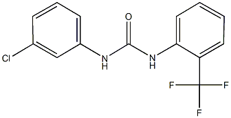 N-(3-chlorophenyl)-N'-[2-(trifluoromethyl)phenyl]urea Struktur