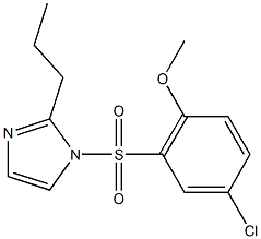 1-[(5-chloro-2-methoxyphenyl)sulfonyl]-2-propyl-1H-imidazole Struktur