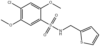 4-chloro-2,5-dimethoxy-N-(2-thienylmethyl)benzenesulfonamide Struktur