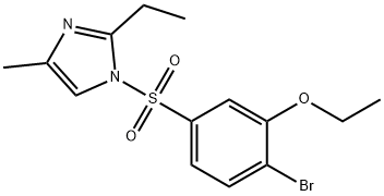 2-bromo-5-[(2-ethyl-4-methyl-1H-imidazol-1-yl)sulfonyl]phenyl ethyl ether Struktur