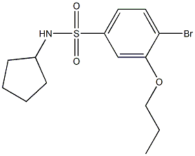 4-bromo-N-cyclopentyl-3-propoxybenzenesulfonamide Struktur