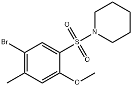 4-bromo-5-methyl-2-(1-piperidinylsulfonyl)phenyl methyl ether Struktur