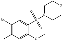 4-bromo-5-methyl-2-(4-morpholinylsulfonyl)phenyl methyl ether Struktur