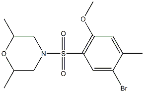 4-bromo-2-[(2,6-dimethyl-4-morpholinyl)sulfonyl]-5-methylphenyl methyl ether Struktur