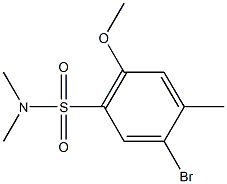 5-bromo-2-methoxy-N,N,4-trimethylbenzenesulfonamide Struktur