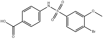 4-{[(4-bromo-3-methoxyphenyl)sulfonyl]amino}benzoic acid Struktur