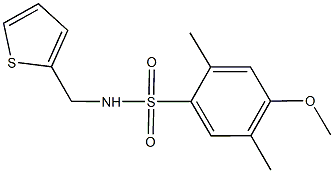 4-methoxy-2,5-dimethyl-N-(2-thienylmethyl)benzenesulfonamide Struktur