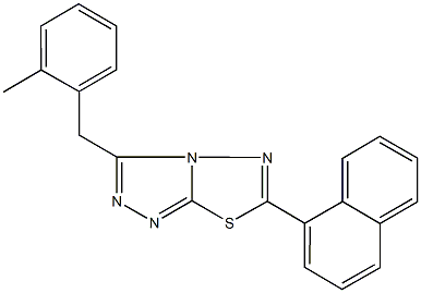 3-(2-methylbenzyl)-6-(1-naphthyl)[1,2,4]triazolo[3,4-b][1,3,4]thiadiazole Struktur