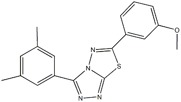 3-[3-(3,5-dimethylphenyl)[1,2,4]triazolo[3,4-b][1,3,4]thiadiazol-6-yl]phenyl methyl ether Struktur