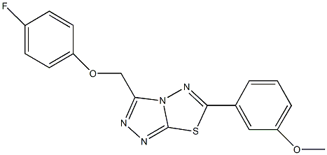 3-[(4-fluorophenoxy)methyl]-6-(3-methoxyphenyl)[1,2,4]triazolo[3,4-b][1,3,4]thiadiazole Struktur