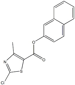 2-naphthyl 2-chloro-4-methyl-1,3-thiazole-5-carboxylate Struktur