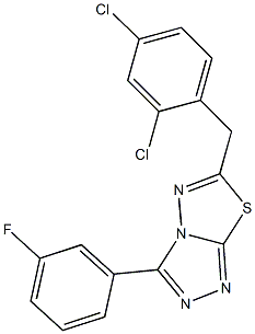 6-(2,4-dichlorobenzyl)-3-(3-fluorophenyl)[1,2,4]triazolo[3,4-b][1,3,4]thiadiazole Struktur