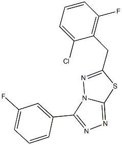 6-(2-chloro-6-fluorobenzyl)-3-(3-fluorophenyl)[1,2,4]triazolo[3,4-b][1,3,4]thiadiazole Struktur