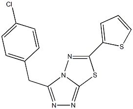 3-(4-chlorobenzyl)-6-(2-thienyl)[1,2,4]triazolo[3,4-b][1,3,4]thiadiazole Struktur