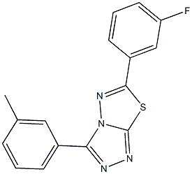 6-(3-fluorophenyl)-3-(3-methylphenyl)[1,2,4]triazolo[3,4-b][1,3,4]thiadiazole Struktur