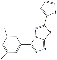 3-(3,5-dimethylphenyl)-6-(2-thienyl)[1,2,4]triazolo[3,4-b][1,3,4]thiadiazole Struktur