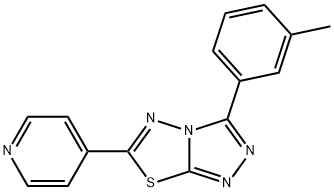 3-(3-methylphenyl)-6-(4-pyridinyl)[1,2,4]triazolo[3,4-b][1,3,4]thiadiazole Struktur