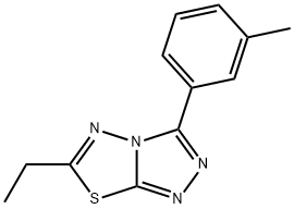 6-ethyl-3-(3-methylphenyl)[1,2,4]triazolo[3,4-b][1,3,4]thiadiazole Struktur