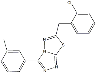 6-(2-chlorobenzyl)-3-(3-methylphenyl)[1,2,4]triazolo[3,4-b][1,3,4]thiadiazole Struktur