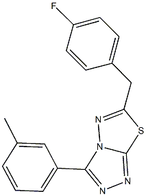 6-(4-fluorobenzyl)-3-(3-methylphenyl)[1,2,4]triazolo[3,4-b][1,3,4]thiadiazole Struktur