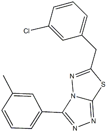 6-(3-chlorobenzyl)-3-(3-methylphenyl)[1,2,4]triazolo[3,4-b][1,3,4]thiadiazole Struktur