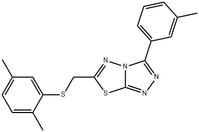 2,5-dimethylphenyl [3-(3-methylphenyl)[1,2,4]triazolo[3,4-b][1,3,4]thiadiazol-6-yl]methyl sulfide Struktur