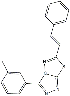 3-(3-methylphenyl)-6-(2-phenylvinyl)[1,2,4]triazolo[3,4-b][1,3,4]thiadiazole Struktur