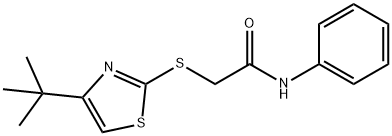 2-[(4-tert-butyl-1,3-thiazol-2-yl)sulfanyl]-N-phenylacetamide Struktur