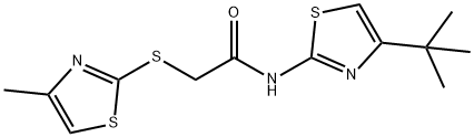 N-(4-tert-butyl-1,3-thiazol-2-yl)-2-[(4-methyl-1,3-thiazol-2-yl)sulfanyl]acetamide Struktur