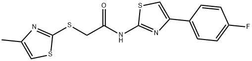 N-[4-(4-fluorophenyl)-1,3-thiazol-2-yl]-2-[(4-methyl-1,3-thiazol-2-yl)sulfanyl]acetamide Struktur