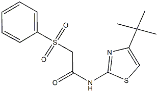 N-(4-tert-butyl-1,3-thiazol-2-yl)-2-(phenylsulfonyl)acetamide Struktur