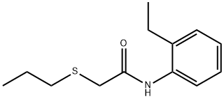 N-(2-ethylphenyl)-2-(propylsulfanyl)acetamide Struktur