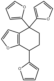 4,4,7-tri(2-furyl)-4,5,6,7-tetrahydro-1-benzofuran Struktur