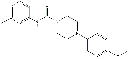 4-(4-methoxyphenyl)-N-(3-methylphenyl)-1-piperazinecarboxamide Struktur