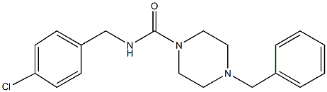 4-benzyl-N-(4-chlorobenzyl)-1-piperazinecarboxamide Struktur