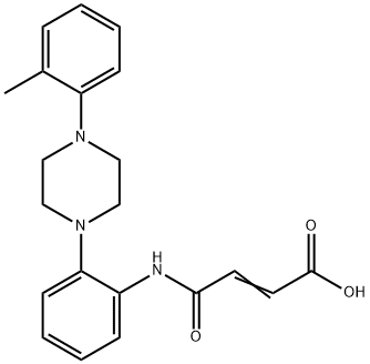 4-{2-[4-(2-methylphenyl)-1-piperazinyl]anilino}-4-oxo-2-butenoic acid Struktur