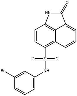 N-(3-bromophenyl)-2-oxo-1,2-dihydrobenzo[cd]indole-6-sulfonamide Struktur