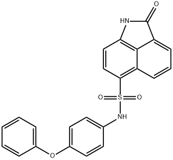 2-oxo-N-(4-phenoxyphenyl)-1,2-dihydrobenzo[cd]indole-6-sulfonamide Struktur