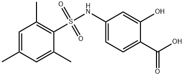 2-hydroxy-4-[(mesitylsulfonyl)amino]benzoic acid Struktur