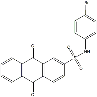 N-(4-bromophenyl)-9,10-dioxo-9,10-dihydro-2-anthracenesulfonamide Struktur