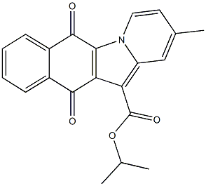 isopropyl 2-methyl-6,11-dioxo-6,11-dihydrobenzo[f]pyrido[1,2-a]indole-12-carboxylate Struktur