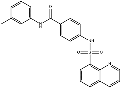 N-(3-methylphenyl)-4-[(8-quinolinylsulfonyl)amino]benzamide Struktur