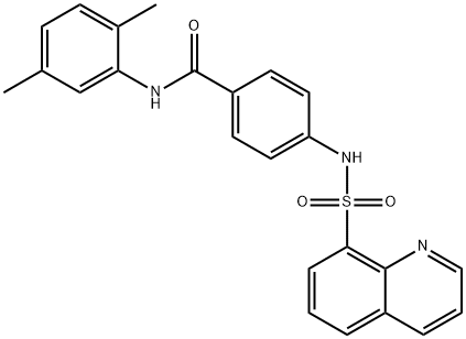 N-(2,5-dimethylphenyl)-4-[(8-quinolinylsulfonyl)amino]benzamide Struktur