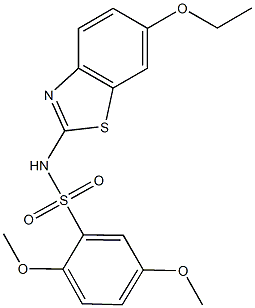 N-(6-ethoxy-1,3-benzothiazol-2-yl)-2,5-dimethoxybenzenesulfonamide Struktur