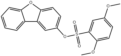 dibenzo[b,d]furan-2-yl 2,5-dimethoxybenzenesulfonate Struktur